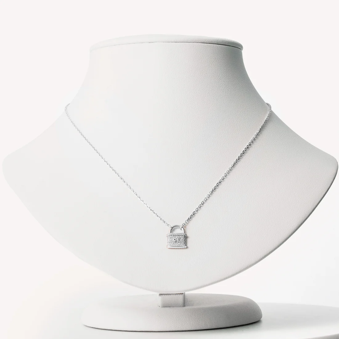 Gold Diamond Padlock Necklace - Image 2